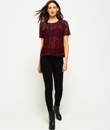 Orchid Lace Panelled Top Image 3