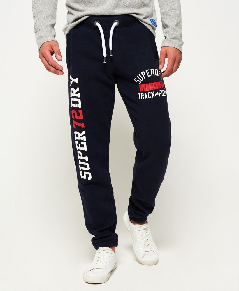 mens Track \u0026 Field Non Cuffed Joggers in Truest Navy | Superdry UK
