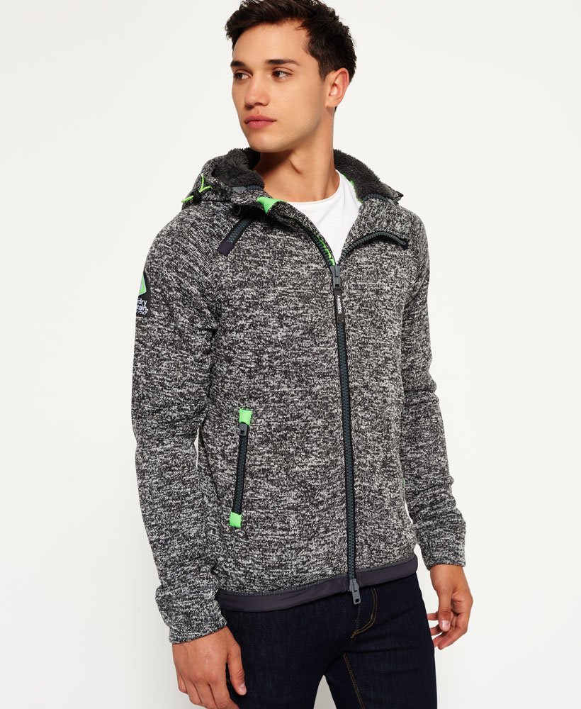 mens Storm Double Zip Hoodie in CHARCOAL GRIT | Superdry CA-EN