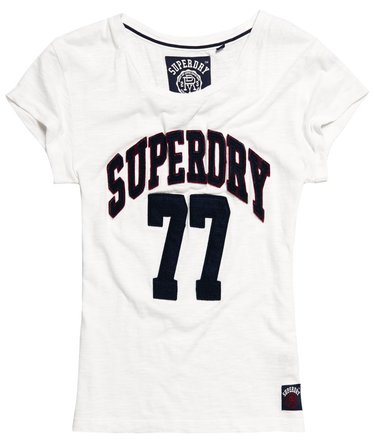 Varsity Applique Roll Cuff T-shirt Image 2