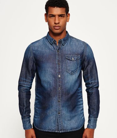 IE Ghost Button Down Denim Shirt Image 1