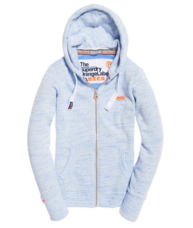 Felpa con zip e cappuccio Primary Orange Label Image 2