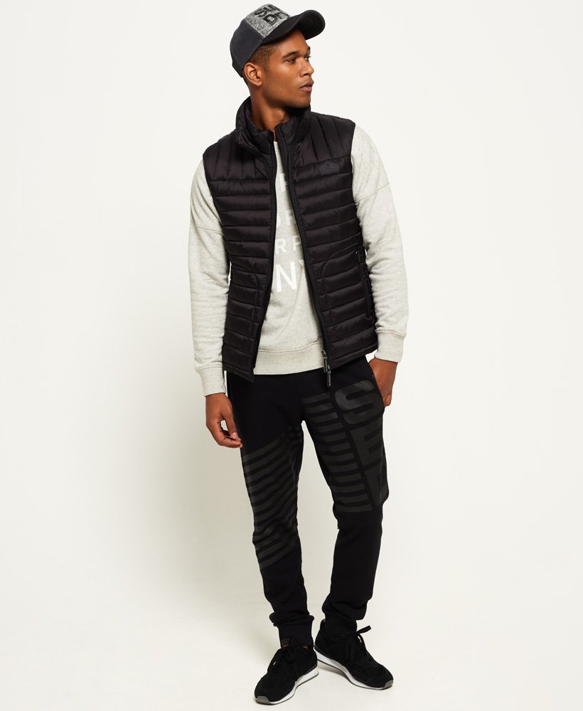 mens Fuji Zip Gilet in Black | Superdry CA-EN