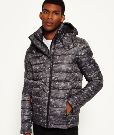 Fuji Jacke mit Doppelreißverschluss, Print und Kapuze Image 1