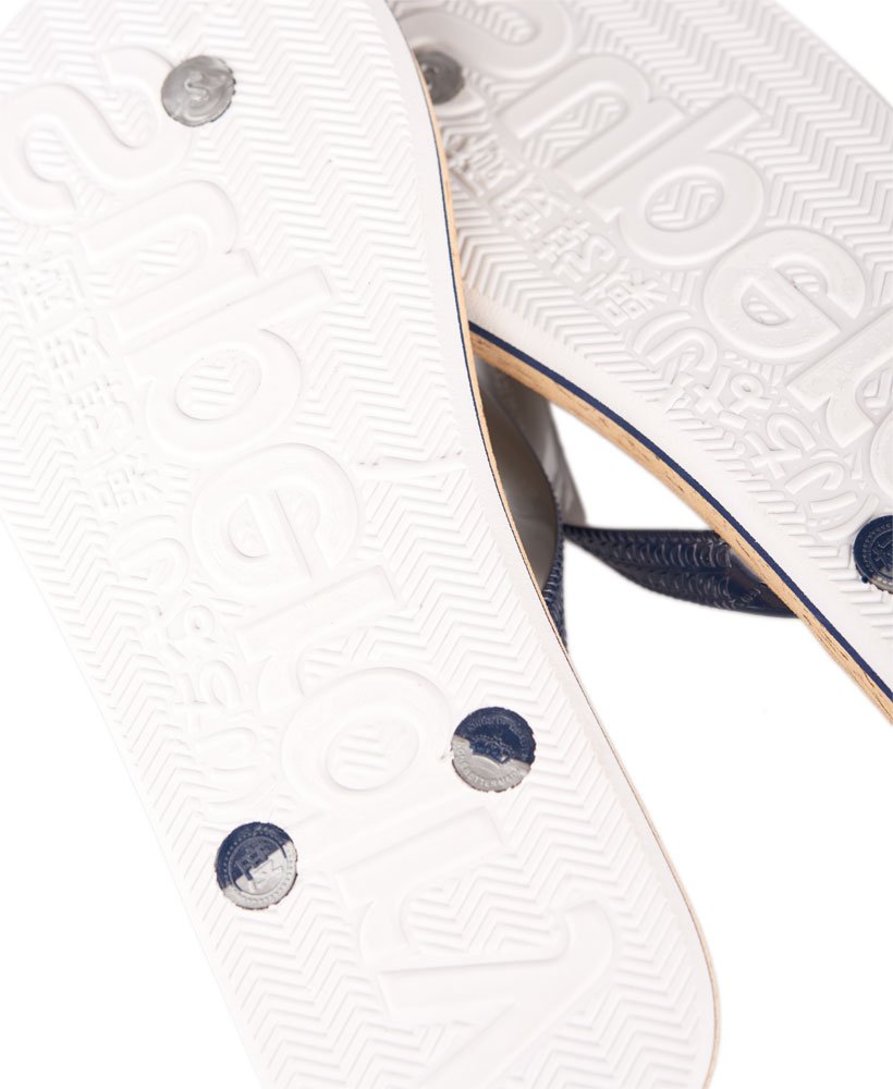 Superdry Cork Graphic Flip Flops in Blue for Men