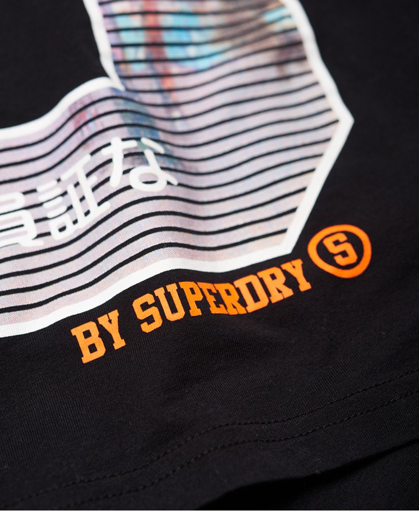 mens Osaka 6 Photographic Lite T-Shirt in Black | Superdry US