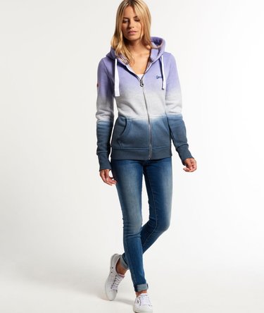 Duo Dip Dye Zip Hoodie Image 3