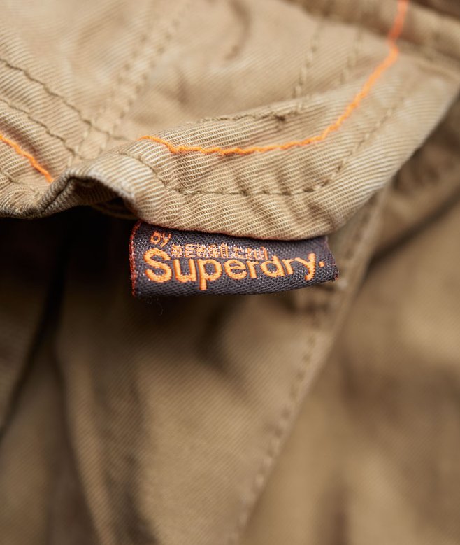 mens Slim Core Cargo Lite Pants in SAND Superdry US
