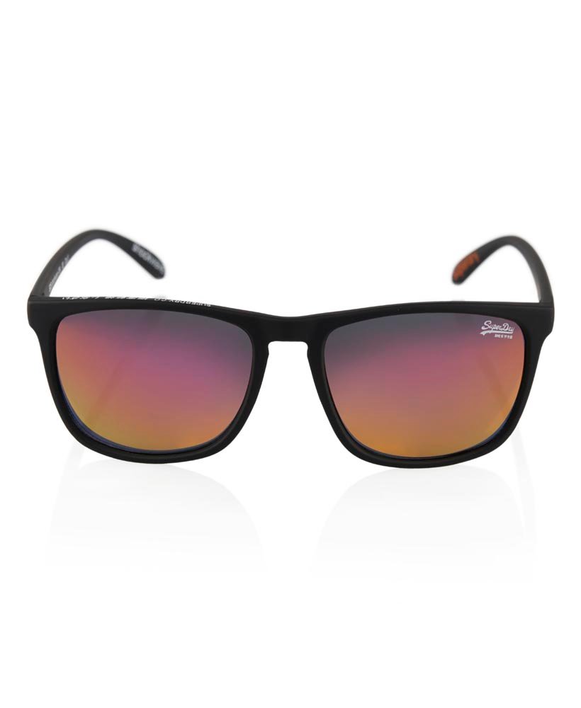 Uniseks Shockwave zonnebril in RUBBERISED BLACK/GOLD-RED REVO