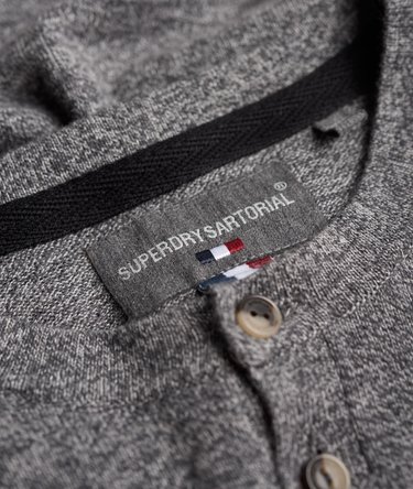 Orange Label Strikket Grandad-genser Image 5