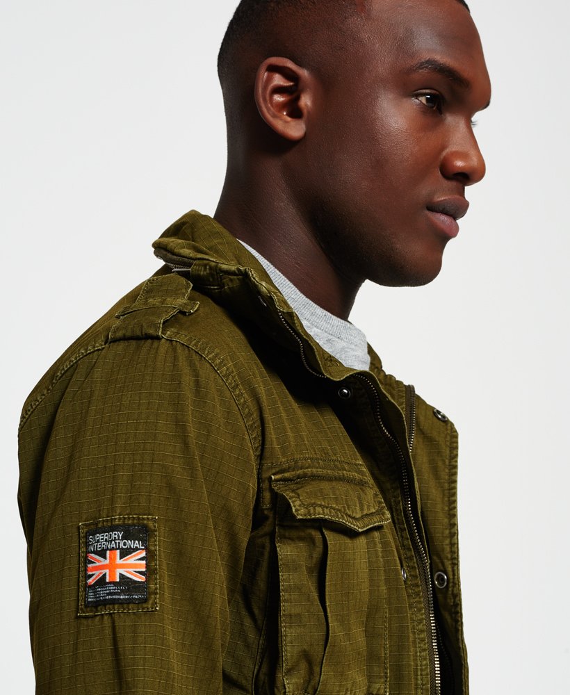 mens Rookie Military Jacket in Burnished Olive | Superdry US