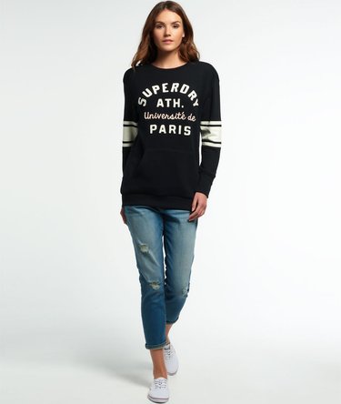 Appliqué Crew Sweatshirt mit Tasche Image 3
