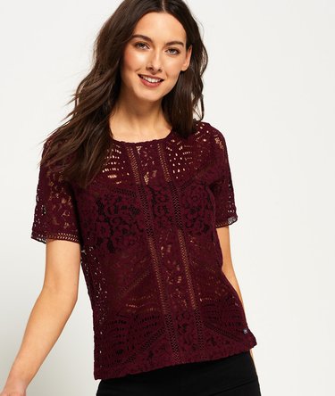 Orchid Lace Panelled Top Image 1