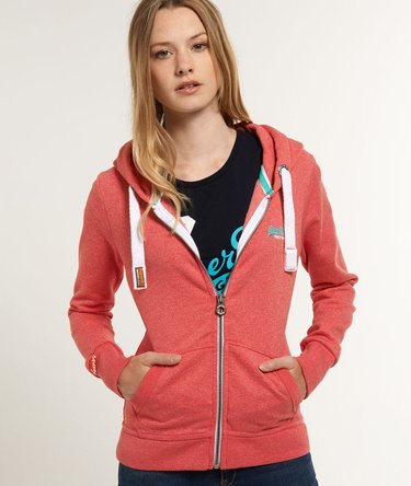 Orange Label Zip Hoodie Image 1