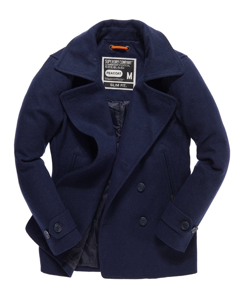 ジャケット・アウター 24aw Super160'sWOOLDOUBLECLOTH PEA COAT Mens Peacoat, Black, Boiled Wool – LTD CAD Retail Blue Sky