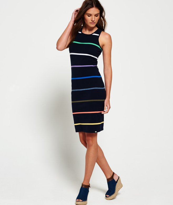 superdry stripe midi dress Superdry