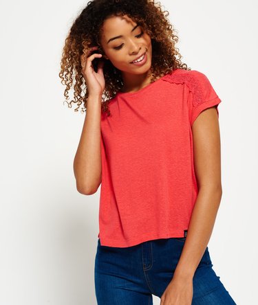 Lace Insert T-shirt Image 1