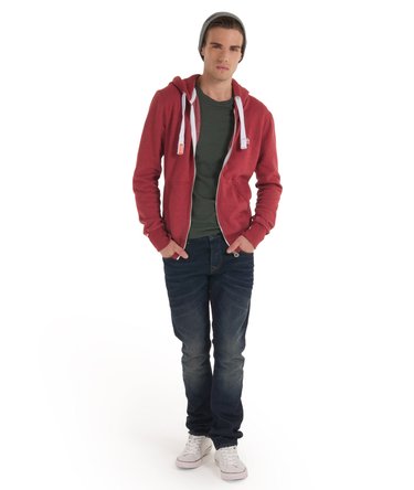 Orange Label Zip Hoodie Image 3