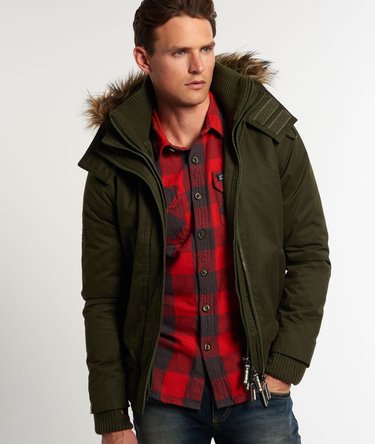 Microfibre Faux Fur Hooded Windbomber Image 2