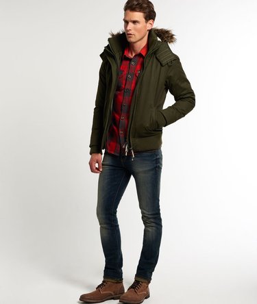 Microfibre Faux Fur Hooded Windbomber Image 3