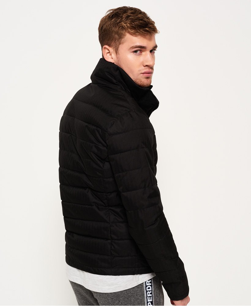 mens Double Zip Tweed Fuji Jacket in Black | Superdry CA-EN