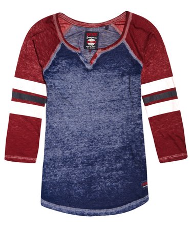 Burnout Notch Neck Baseball T-shirt Image 2