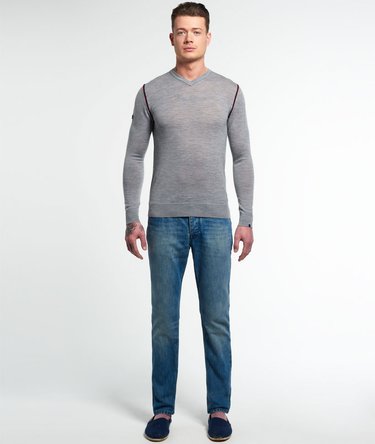 Signature Merino Vee Neck Jumper Image 3