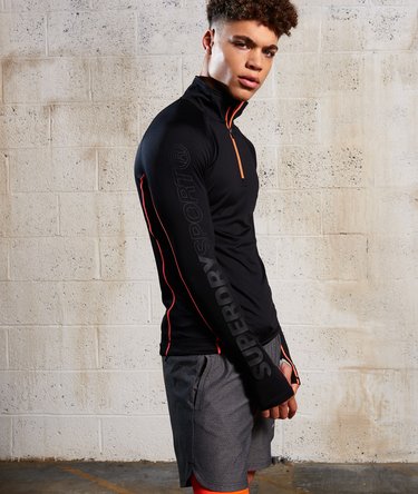 Sport Athletic Half Zip Henley Top Image 1
