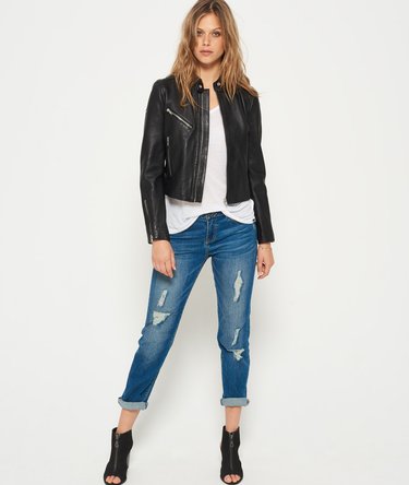 Malibu Leather Racer Jacket Image 3