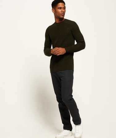 IE Textured Ribbed Crew Jumper Image 3