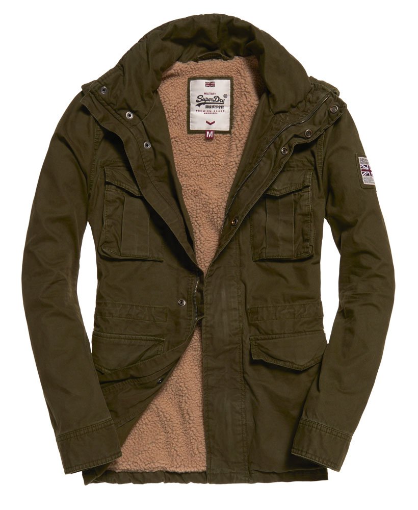 mens Rookie Heavy Weather Field Jacket in Dark Khaki