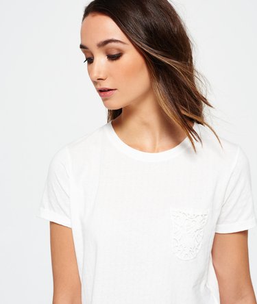 Lace Pocket Crop T-shirt Image 5