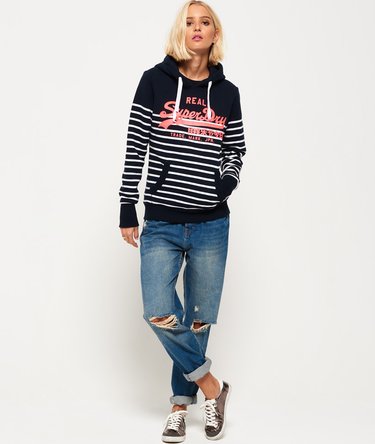 Vintage Logo Stripe Hoodie Image 3