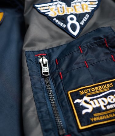 Contrast Sleeve Bomber Jacket Image 7