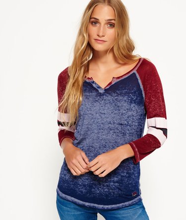Burnout Notch Neck Baseball T-shirt Image 1