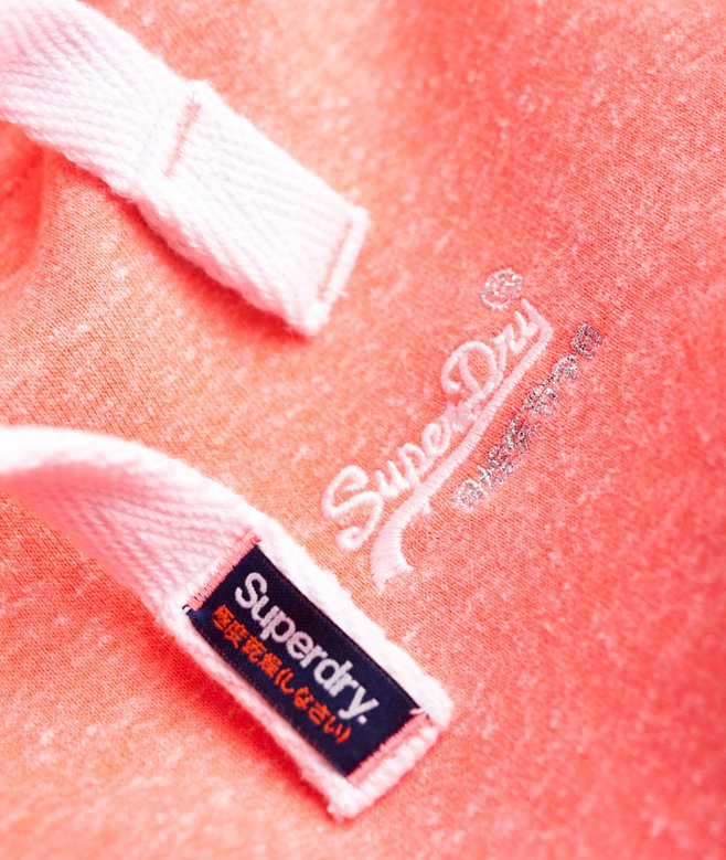 womens Orange Label Primary Hoodie in Neon Pink Snowy Marl
