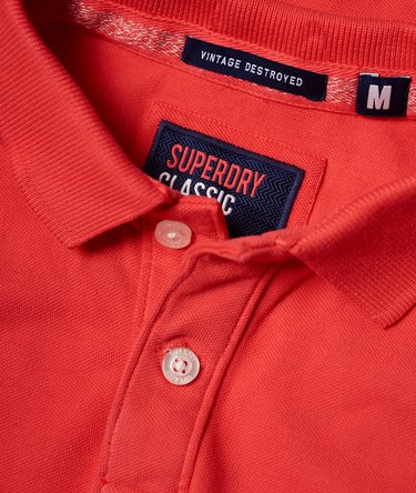 Vintage Destroyed Pique Polo Shirt Image 7