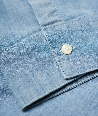 Chemise slim indigo à manches longues Tailored Image 7
