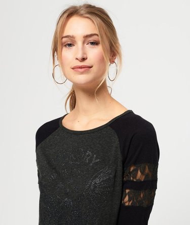 Lace Insert Baseball Top Image 6
