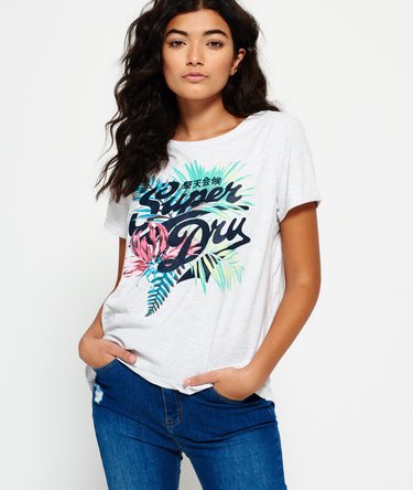 Camiseta Boyfriend de estilo tropical Stacker. Image 1