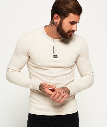 Heritage Pique Long Sleeve Grandad Top Image 1