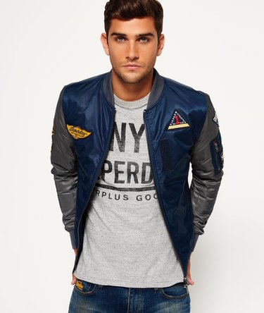 Contrast Sleeve Bomber Jacket Image 1