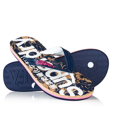 Printed Cork Flip Flops Image 1