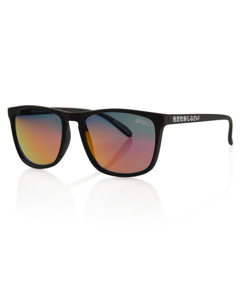 ショーブレ （s683) Uniseks Shockwave zonnebril in RUBBERISED BLACK/GOLD-RED REVO