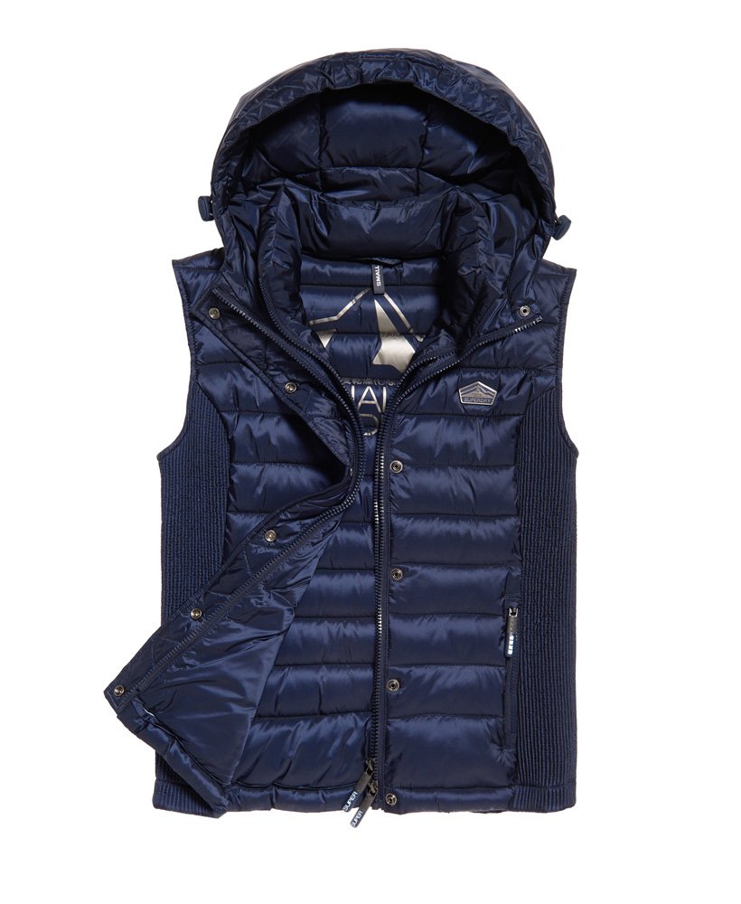 womens Luxe Fuji Double Zip Vest in Luxe Navy | Superdry CA-EN