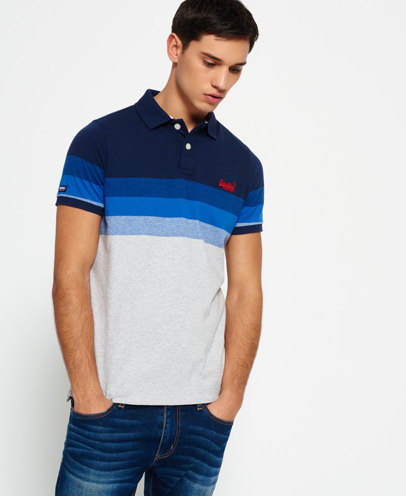 mens Longbeach Polo Shirt in Navy | Superdry US