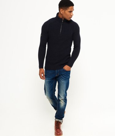 Harlo Textured Henley Jumper Image 3