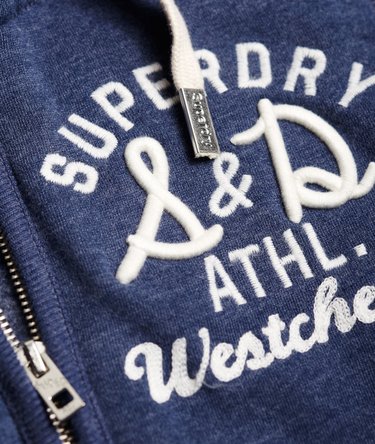 Borg hoodie met rits en appliqué Image 7