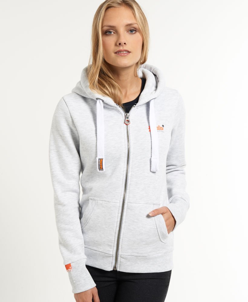 womens Orange Label Zip Hoodie in ICE MARL | Superdry CA-EN