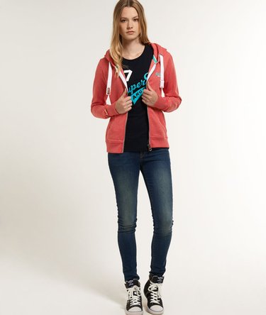 Orange Label Zip Hoodie Image 3